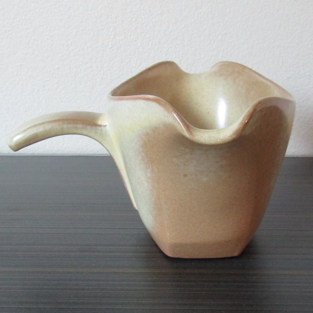 Frankoma Pottery Dessert Gold Gravy Boat